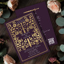 Recherche de aubergine invitations Élégant