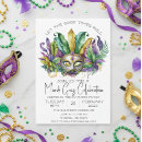 Recherche de masque de mardi gras invitations Aquarelle