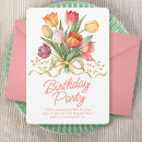 Recherche de tulip anniversaire invitations Printemps