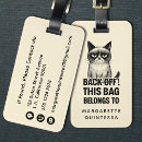 Recherche de chat drôle bagages étiquettes Voyage