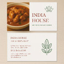 Recherche de restaurant indien cartes visite Pour tous