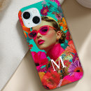 Recherche de collage floral iphone coques Monogramme