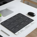 Recherche de calendrier annuel tapis souris Minimaliste
