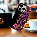 Recherche de noir et pourpre iphone coques Élégant