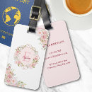 Recherche de fleurs roses bagages étiquettes Pour enfants