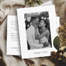 Recherche de remerciements mariage cartes postales Noir et blanc