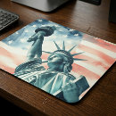 Recherche de statue liberté tapis souris Drapeau américain