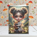 Recherche de créatures magiques vœux cartes Jeune fille