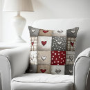 Recherche de patchwork coeur coussins Moderne