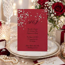 Recherche de rouge cramoisi invitations Élégant