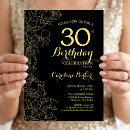 Recherche de 30ème partie invitations Noir