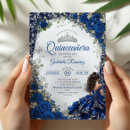 Recherche de bleu royal et argent invitations Aquarelle