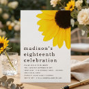 Recherche de tournesol anniversaire invitations Fleur jaune
