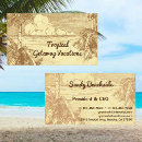 Recherche de palmier vintage cartes visite Tropical