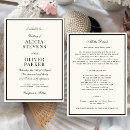 Recherche de noir et ivoire invitations Minimaliste