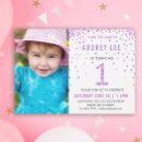 Recherche de purple 1ans anniversaire invitations Filles 1er anniversaire