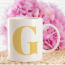 Recherche de jaune moutarde tasses Monogramme