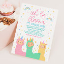Recherche de llama baby shower invitations Coloré