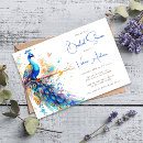 Recherche de beau paon invitations Moderne