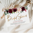 Recherche de burgundy bridal shower invitations Boho