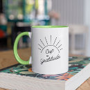 Recherche de gratitude tasses Reconnaissant