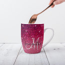 Recherche de rose rouge rouge tasses Monogramme