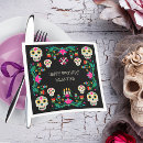 Recherche de jour des morts serviettes Calavera