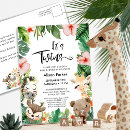 Recherche de jungle cartes baby shower invitations Safari