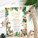 Recherche de jungle cartes baby shower invitations Safari