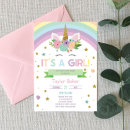 Recherche de unicorn baby shower invitations Arc en ciel