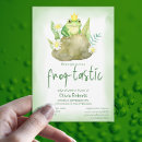Recherche de grenouille avec la couronne invitations Vert