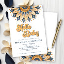 Recherche de hippie baby shower invitations Bonjour bébé
