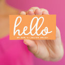 Recherche de orange et blanc cartes visite Customer