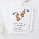 Recherche de anniversaire jumeaux garçon premier cartes invitations Pour enfants