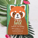 Recherche de panda rouge invitations Mignon