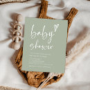 Recherche de green baby shower invitations Bohème