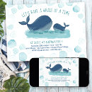 Recherche de de baleine anniversaire invitations Bleu
