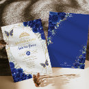 Recherche de royal blue butterfly invitations Mis quince