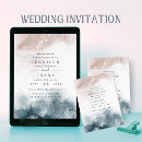 Recherche de bleu turquoise et blanc mariage invitations Minimaliste