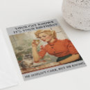 Recherche de rétro chat vœux cartes D'anniversaire du chat