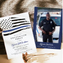 Recherche de police graduation invitations Drapeau de la police