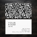 Recherche de motif abstrait noir et blanc cartes visite Minimaliste