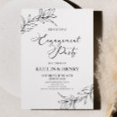 Recherche de modern floral fiançailles invitations Couple