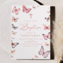Recherche de papillon baptême invitations Jeune fille