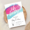 Recherche de oh gender reveal invitations Rose et bleu