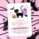 Recherche de black cat halloween invitations Mignon