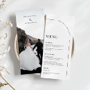 Recherche de noir et blanc mariage menus Du dîner