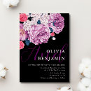 Recherche de violet foncé mariage invitations Script