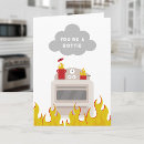 Recherche de la flamme vœux cartes Drôle