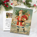Recherche de noël nostalgique cartes postales Santa claus